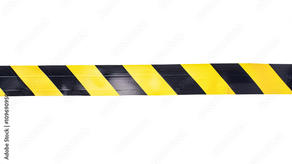 Horizontal black and yellow caution tape isolated on transparent background Horizontal black and yellow caution tape isolated on transparent background