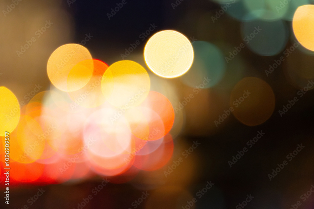 Defocused urban lights bokeh background Defocused urban lights bokeh background