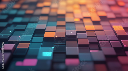 Pixelated digital texture, vibrant multicolor palette with glitch effects, inspired by retro gaming, sharp and evenly lit