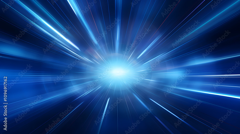 Radial blue light through the tunnel glowing in the darkness for print designs templates, Advertising materials, Email Newsletters, Header webs, e commerce signs retail shopping, advertisement busines