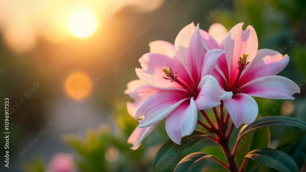 Oleander in Sunset Oleander in Sunset