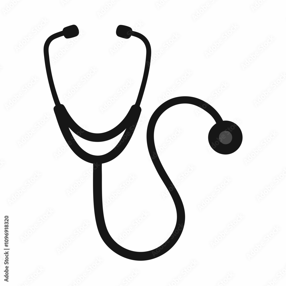 Stethoscope Silhouette Vector, Doctor's Stethoscope Silhouette, Stethoscope Icon Vector, Stethoscope Vector Illustration Stethoscope Silhouette Vector, Doctor's Stethoscope Silhouette, Stethoscope Icon Vector, Stethoscope Vector Illustration
