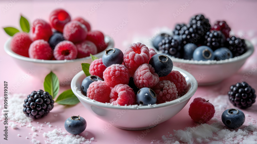 Modern Arrangement of Frozen Berries Modern Arrangement of Frozen Berries