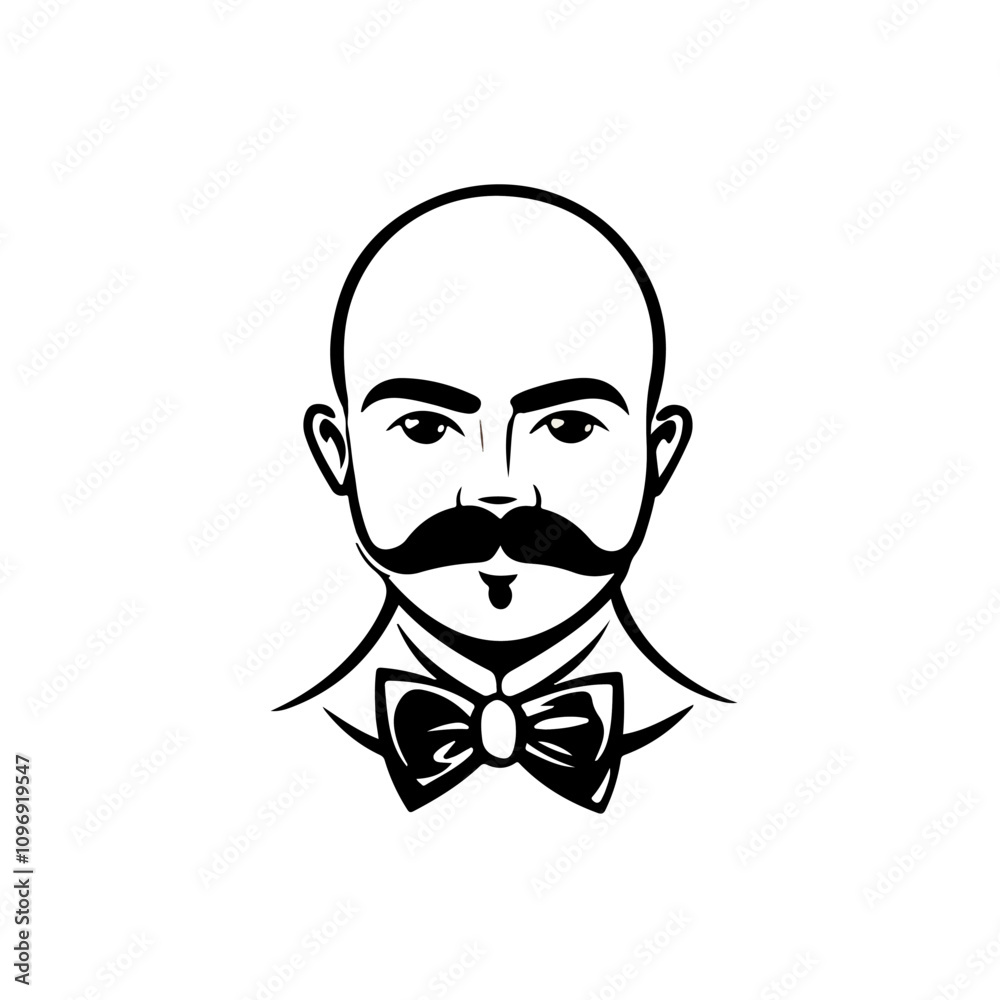 bald man character logo icon design cartoon bald man character logo icon design cartoon