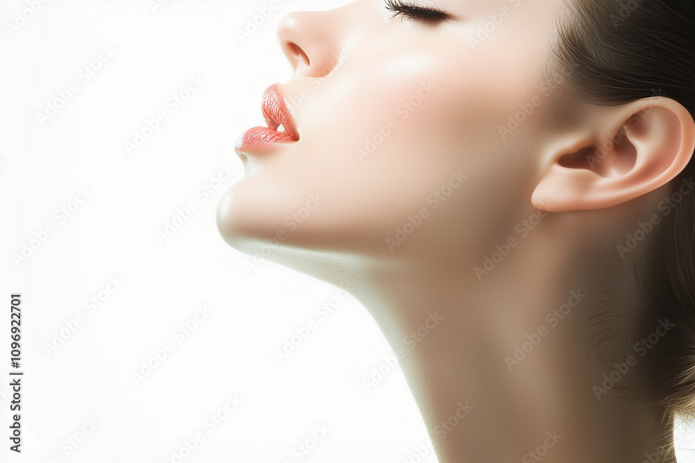 close up portrait of woman with perfect skin close up portrait of woman with perfect skin