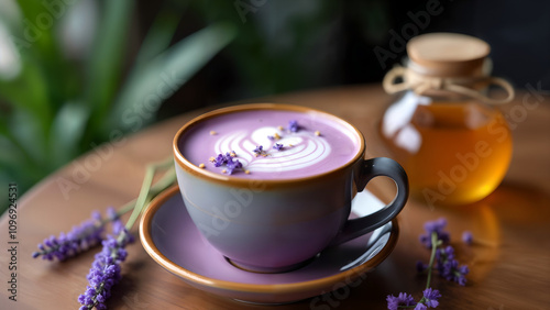 Aromatic Lavender Honey Latte