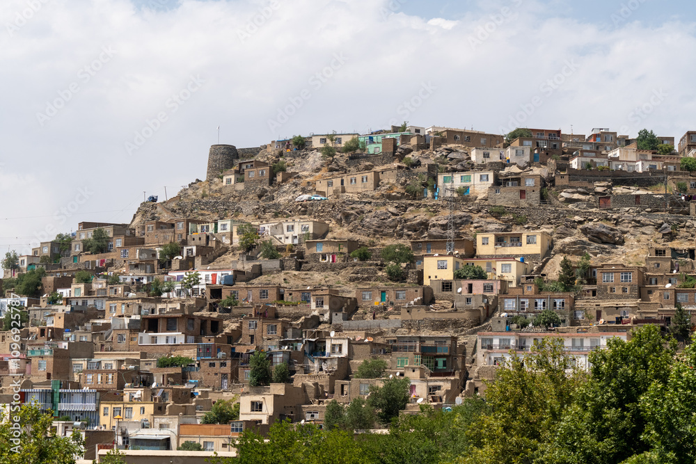 Fototapeta premium City of Kabul, capital of Afghanistan. View of the city and slums around the city