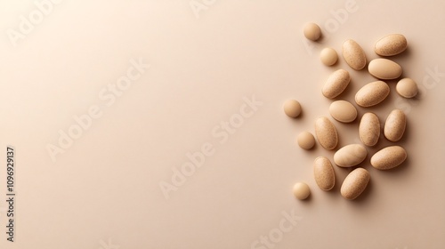 Assorted Smooth Beige Eggs on a Soft Background