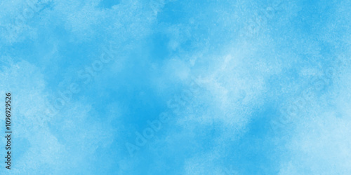 Abstract blue watercolor background, Light blue background with watercolor,Blue Irregular Stains and Splatter Print. Blue Smoke,Abstract blue sky with clouds, Bright painted sky blue watercolor backgr