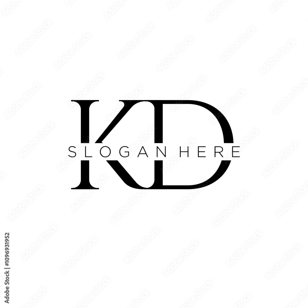 KD initial monogram logo with bussines style dsign KD initial monogram logo with bussines style dsign
