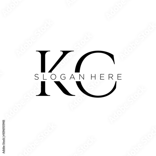 KC initial monogram logo with bussines style dsign