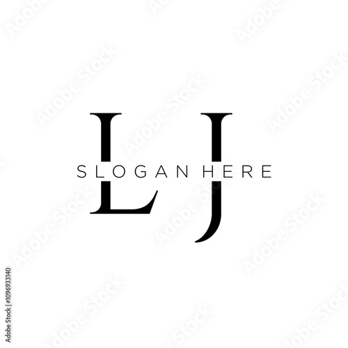 LJ initial monogram logo with bussines style dsign