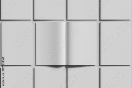 Blank magazine for mockup - 3D rendering
