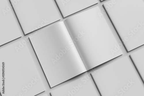Blank magazine for mockup - 3D rendering
