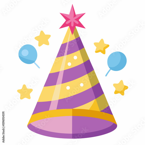 birthday party hat clipart cartoon Illustration drawing