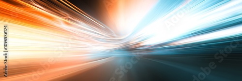 Technology screen with abstract high speed technology POV motion blur