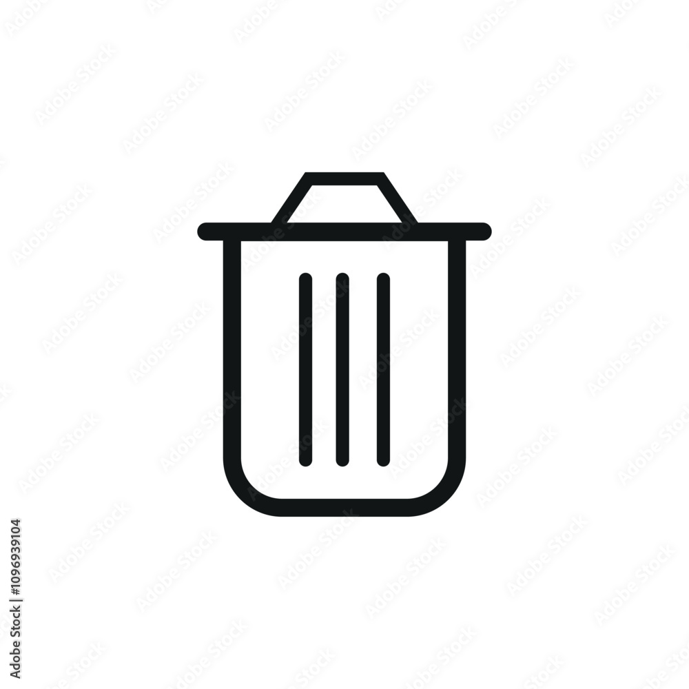 Delete icon vector white background Delete icon vector white background