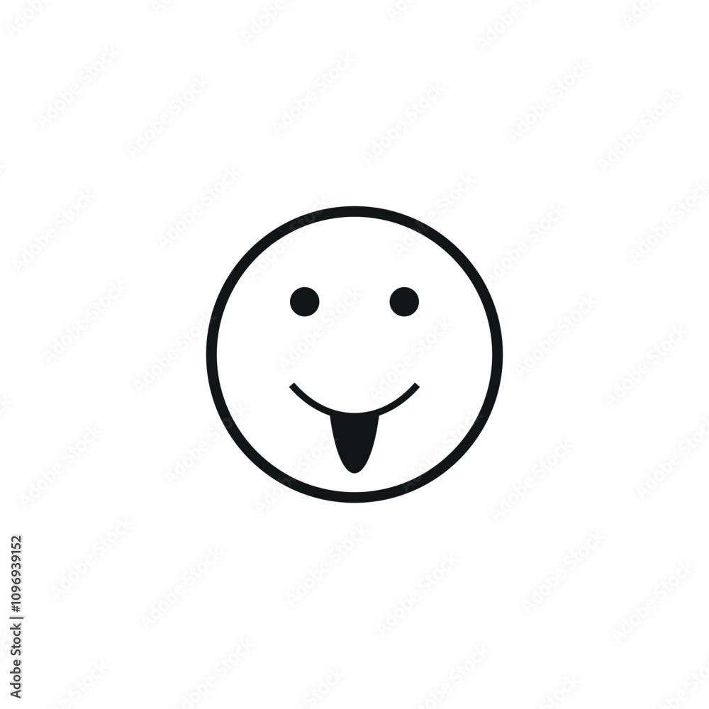 Face icon vector white background Face icon vector white background