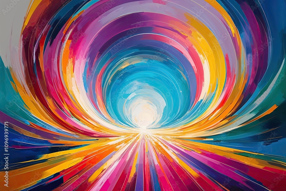 Dynamic Abstract Depiction of Joyful Renewal and Vibrant Life Dynamic Abstract Depiction of Joyful Renewal and Vibrant Life