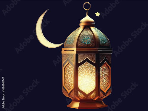 Islamic lantern of the holy month of Ramadan