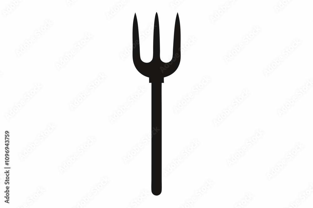 Pitchfork silhouette, Pitchfork icon vector, Devil pitchfork silhouette Pitchfork silhouette, Pitchfork icon vector, Devil pitchfork silhouette