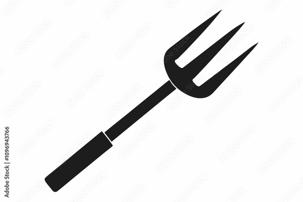 Pitchfork silhouette, Pitchfork icon vector, Devil pitchfork silhouette Pitchfork silhouette, Pitchfork icon vector, Devil pitchfork silhouette