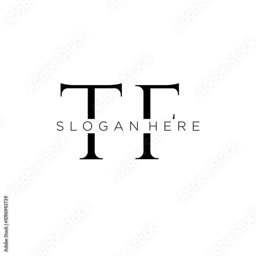 TF initial monogram logo with bussines style dsign