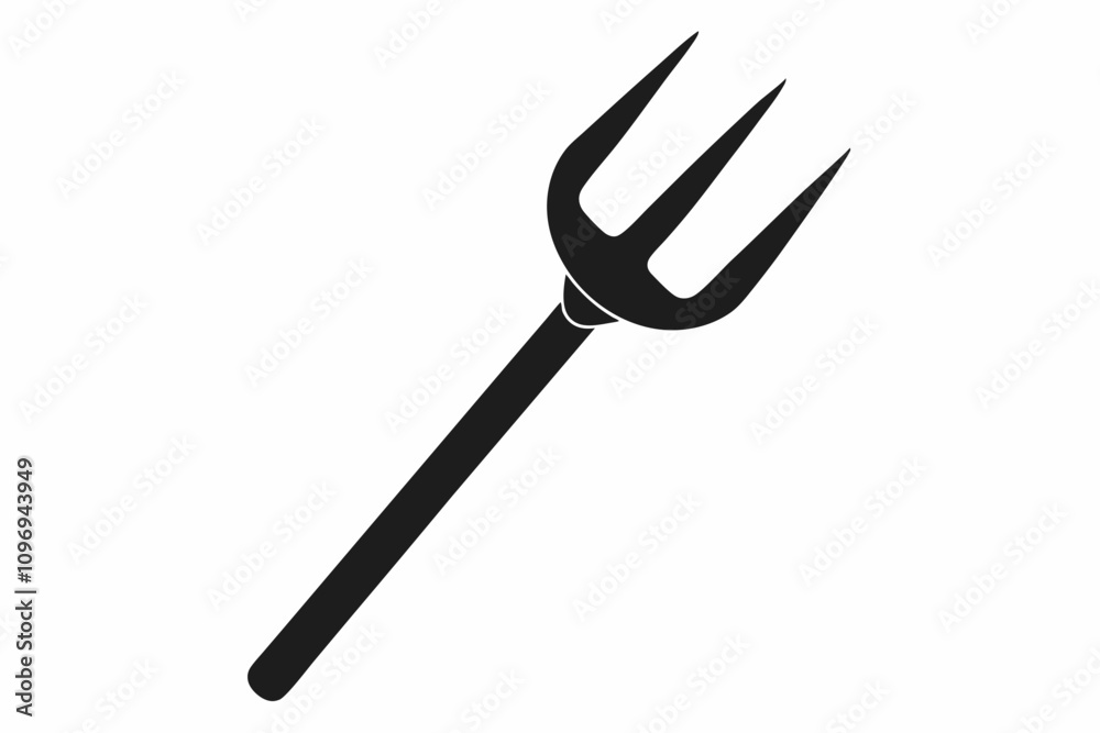 Pitchfork silhouette, Pitchfork icon vector, Devil pitchfork silhouette Pitchfork silhouette, Pitchfork icon vector, Devil pitchfork silhouette
