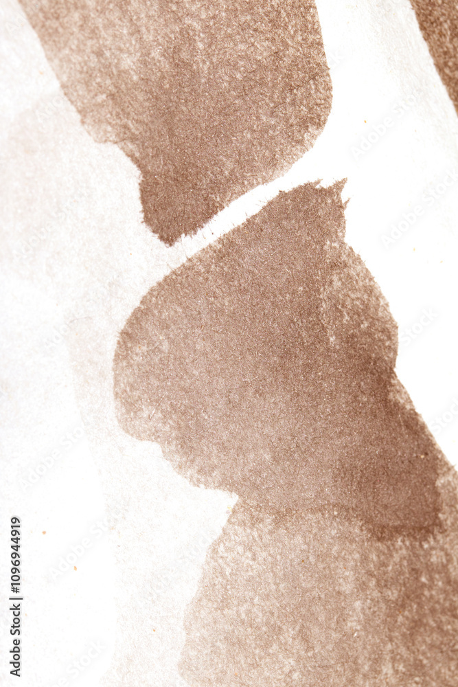 Fototapeta premium Monochrome Sepia and White Ink Wash Gentle Gradiant Background with Lines on Paper Grain