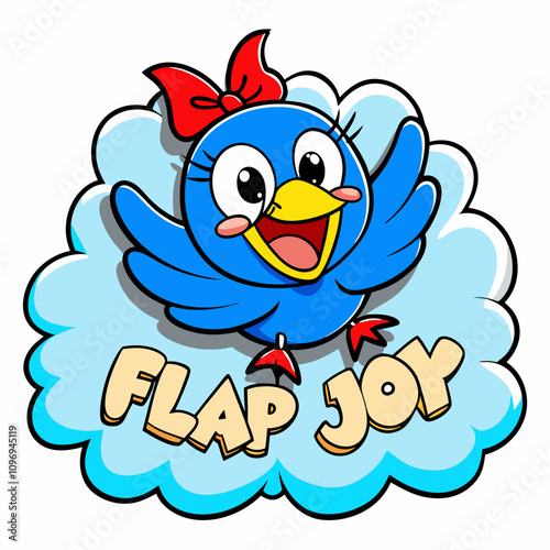 sticker design of flap joy