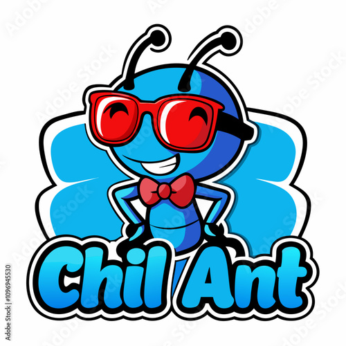 sticker design of chil ant