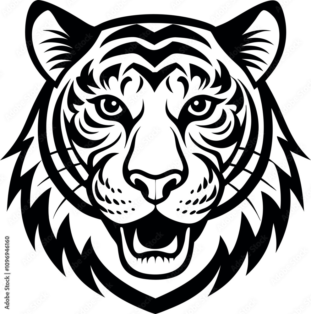 Fototapeta premium tiger head vector