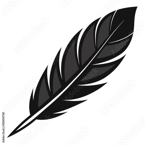 black feathers clipart cartoon Illustration drawing
