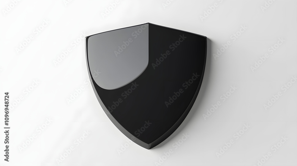 Cyber security safety shield in minimalistic style. 3d vector illustration. white background
Cyber security safety shield in minimalistic style. 3d vector illustration. white background