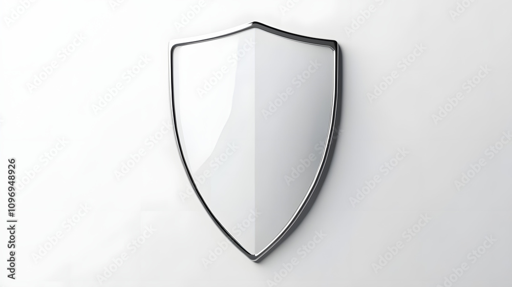 Cyber security safety shield in minimalistic style. 3d vector illustration. white background
Cyber security safety shield in minimalistic style. 3d vector illustration. white background