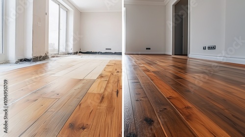 Wallpaper Mural Before and After Comparison of a Room Transformed with DIY Ideas for Stunning Interior Wooden Floor Decoration Torontodigital.ca