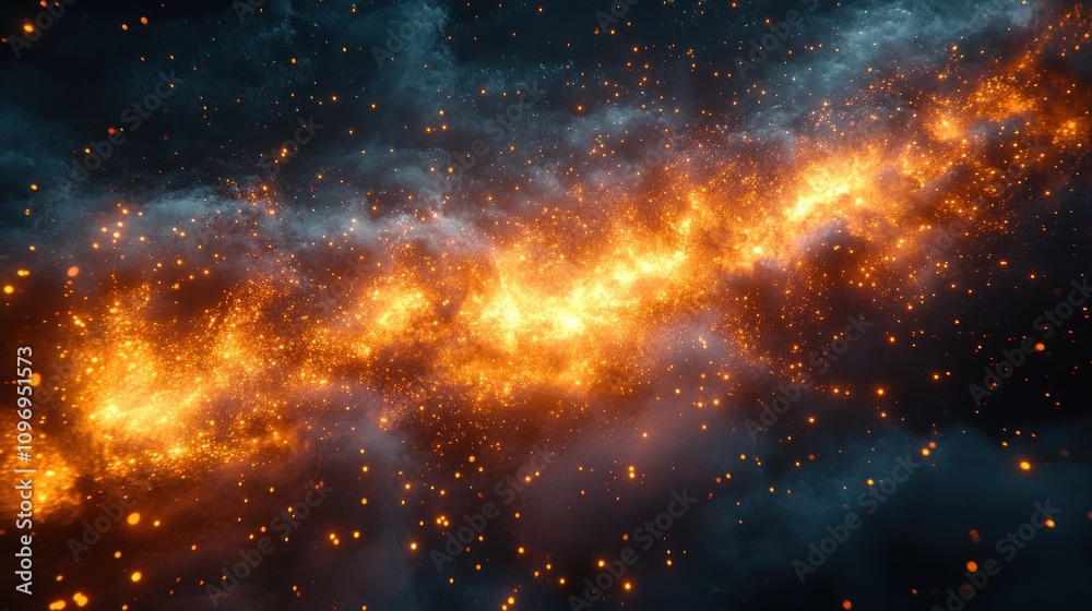 Fiery Nebula: A Cosmic Dance of Fire and Stardust Fiery Nebula: A Cosmic Dance of Fire and Stardust