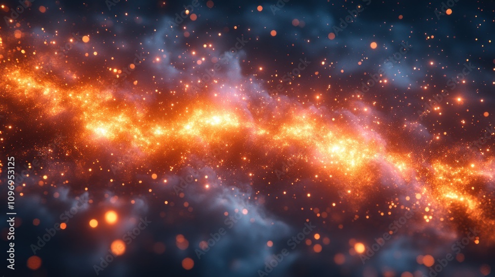 Cosmic Firestorm: A Celestial Dance of Light and Energy Cosmic Firestorm: A Celestial Dance of Light and Energy