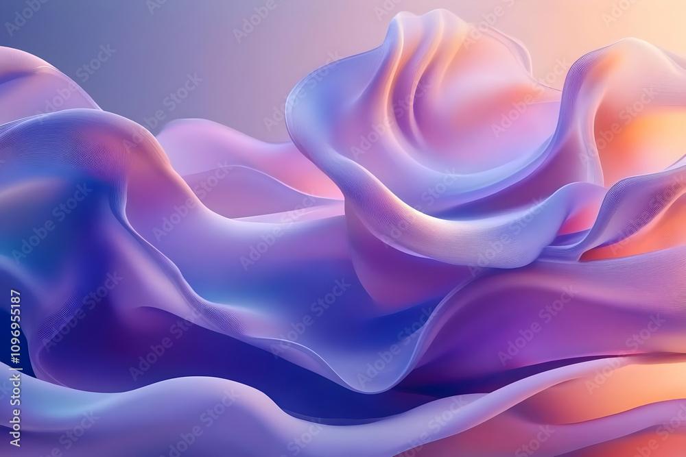 Obraz premium Abstract 3D Purple Wave Background