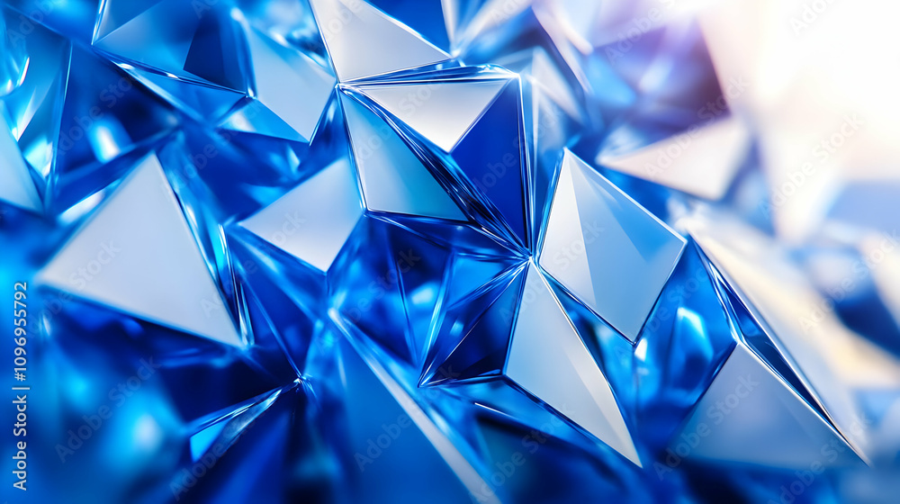 Blue Crystal 3D Abstract Background Blue Crystal 3D Abstract Background