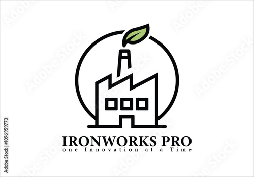 Factory logo design industrial vector icon