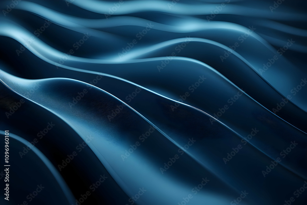 Obraz premium Deep Blue 3D Abstract Wave Background