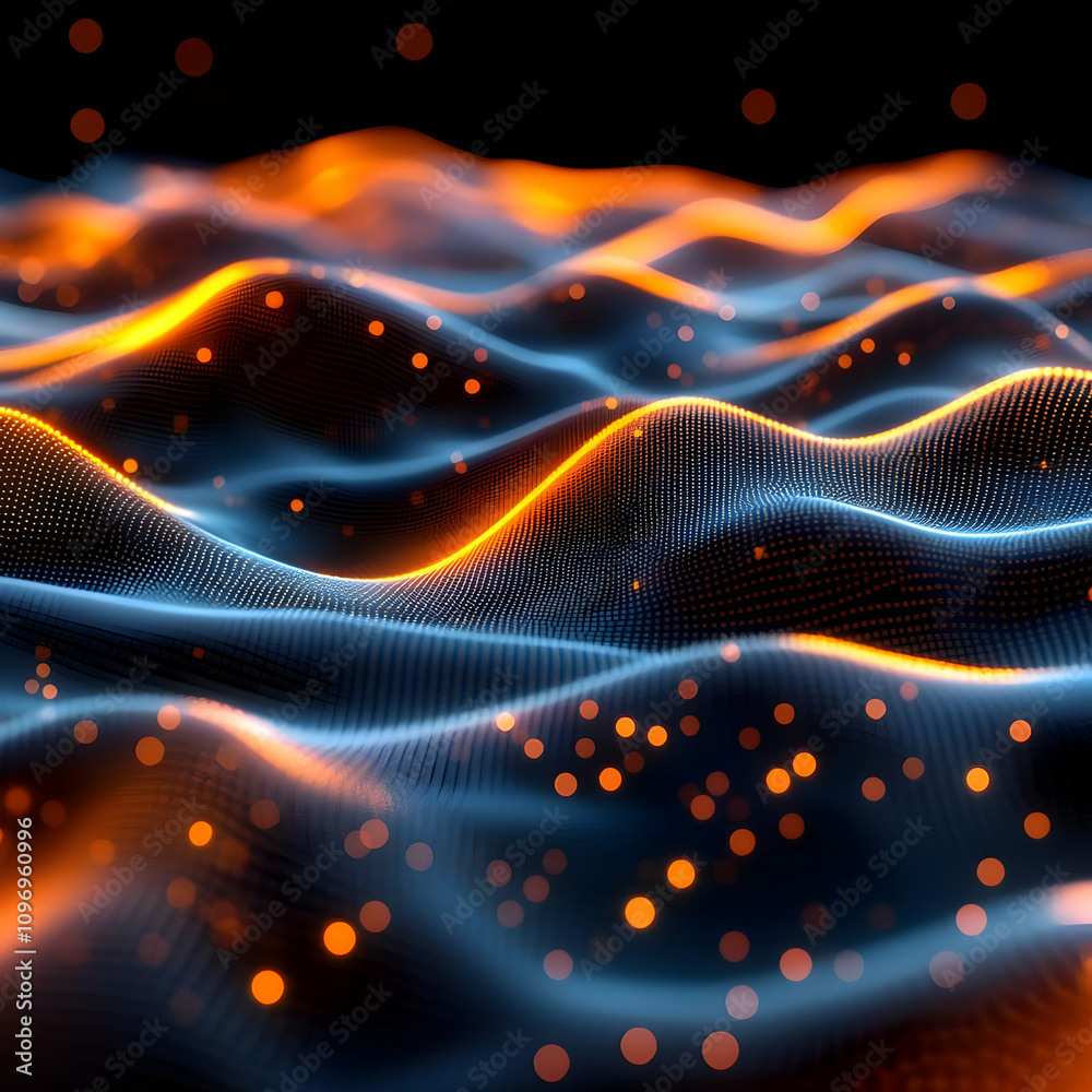 Abstract 3D Wave Background Abstract 3D Wave Background