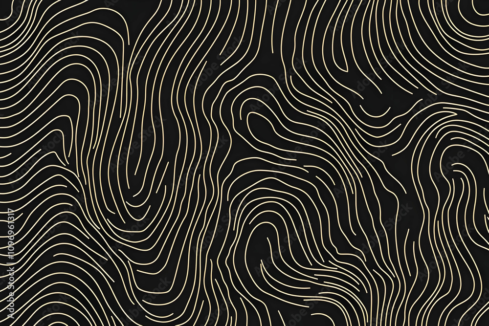 Abstract Gold Line Wave Background Illustration