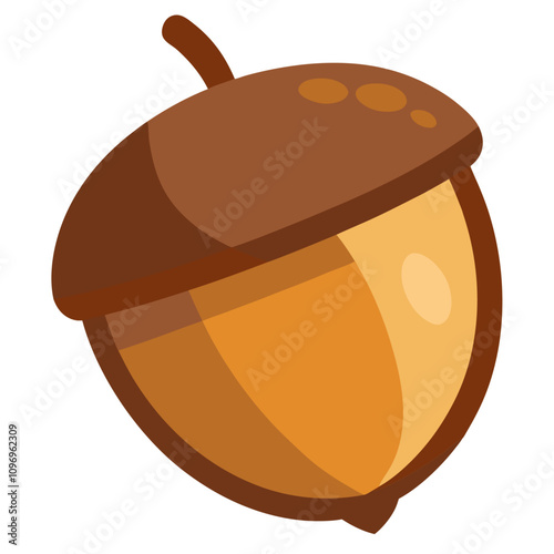 brown acorn clipart cartoon Illustration drawing