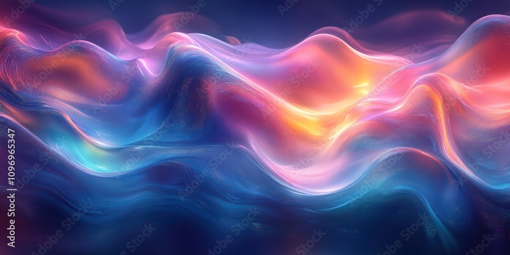 Abstract Waves of Light and Color Flowing