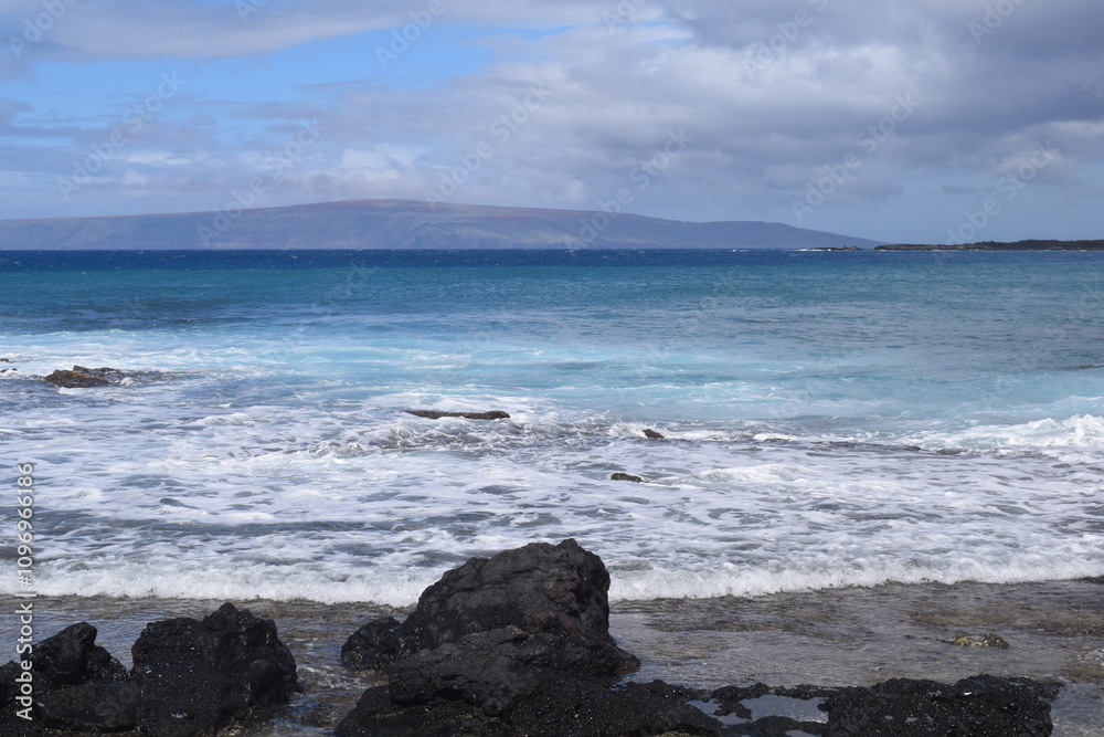 Maui Hawaii waves on the beach Maui Hawaii waves on the beach
