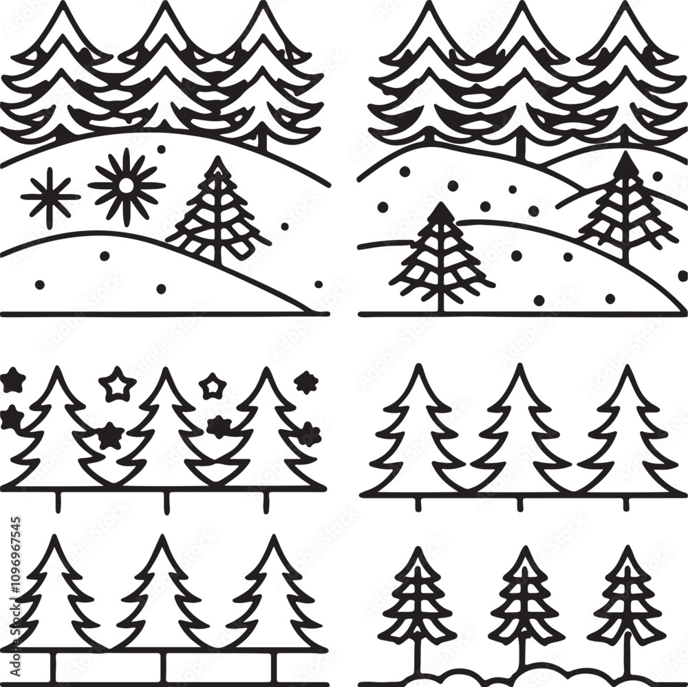 Obraz premium christmas trees background