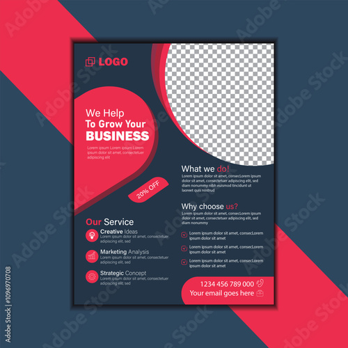 Abstract modern corporate business marketing flyer design template. flier vector template 