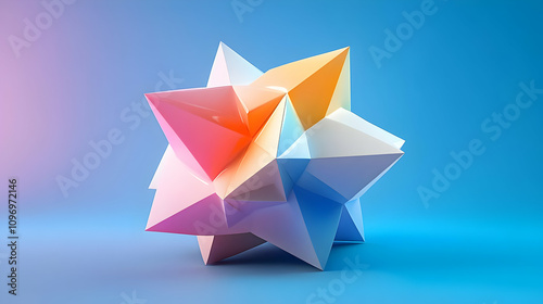 3D Colorful Geometric Abstract Illustration